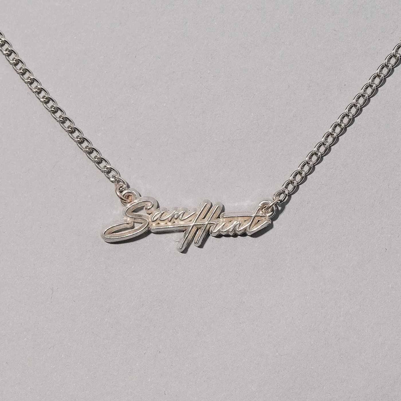 Sam Hunt SH Script Necklace