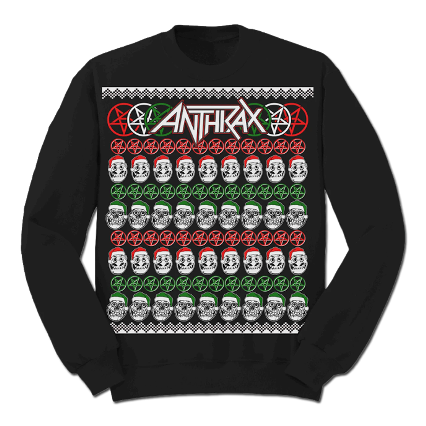Anthrax NOTMAN Skulls Christmas Sweater