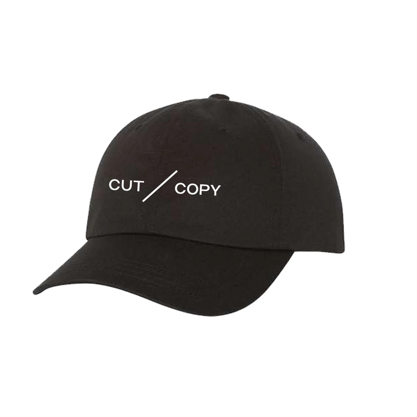 Cut Copy Black Dad Hat  Logo Minimal Adjustable Cap