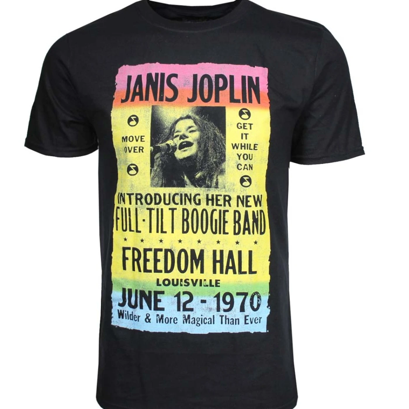 Janis Joplin T Shirt | Janis Joplin Freedom Hall Poster T-Shirt