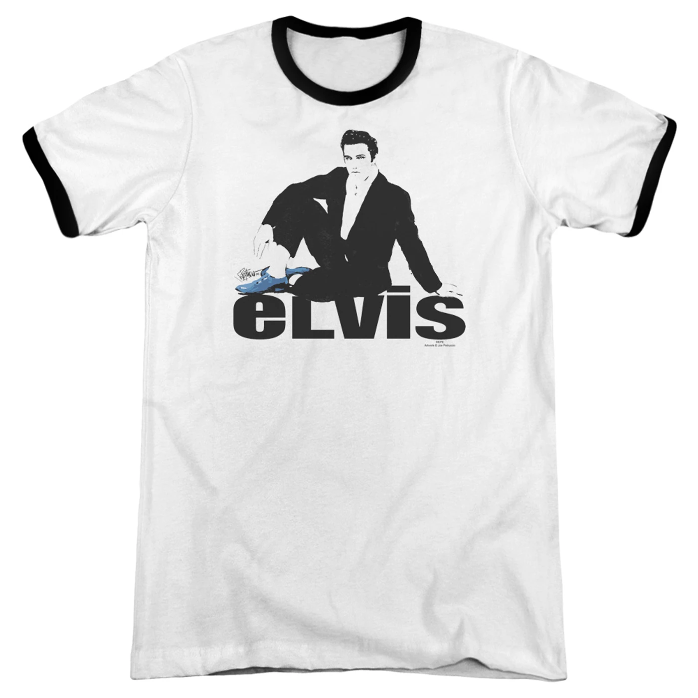 Elvis Presley Shirt | BLUE SUEDE Premium Ringer Tee