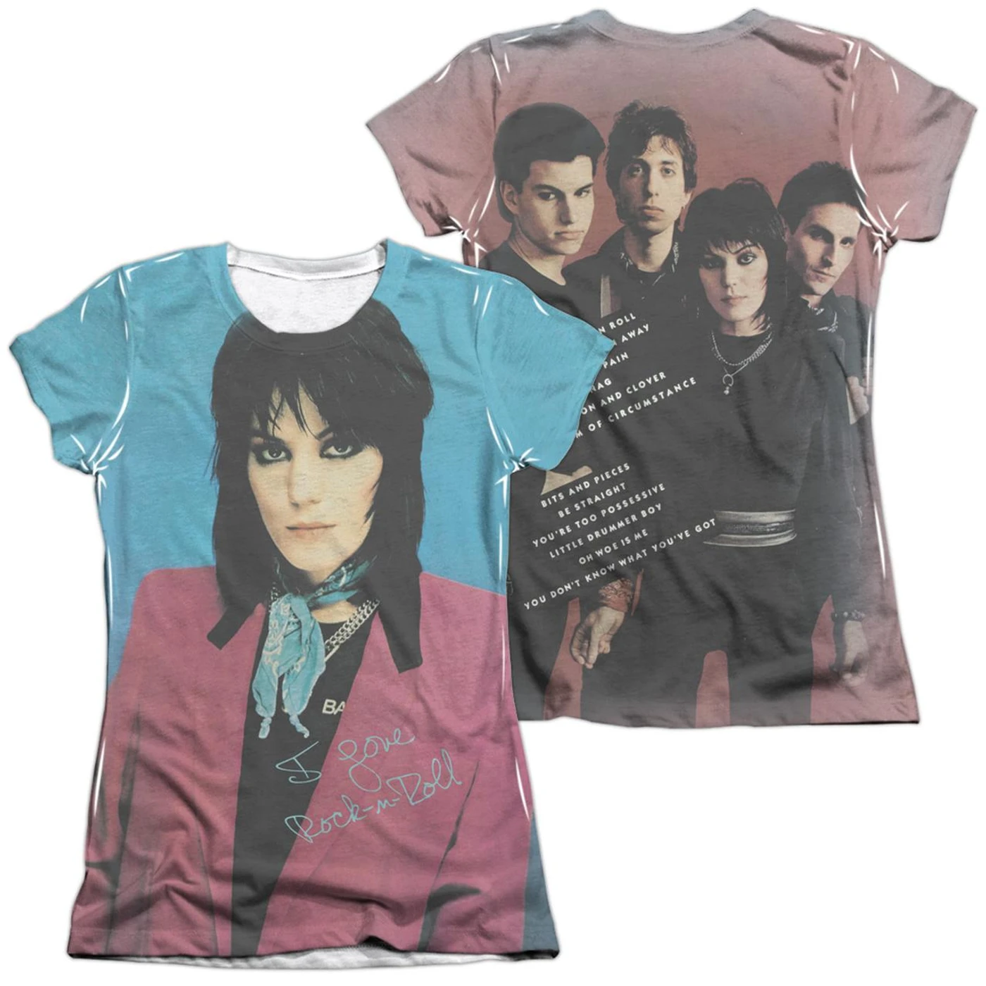 Joan Jett & the Blackhearts Junior's Shirt | I LOVE ROCK AND ROLL (FRONT/BACK PRINT) Junior's Tee