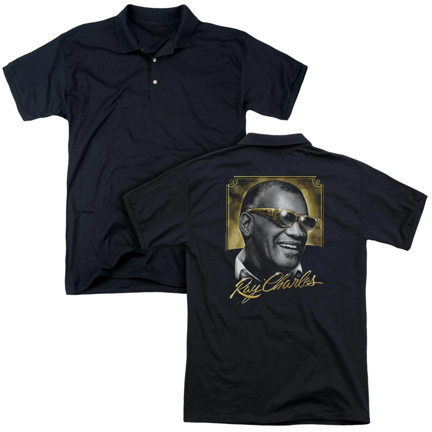 Ray Charles GOLDEN GLASSES  (BACK PRINT)