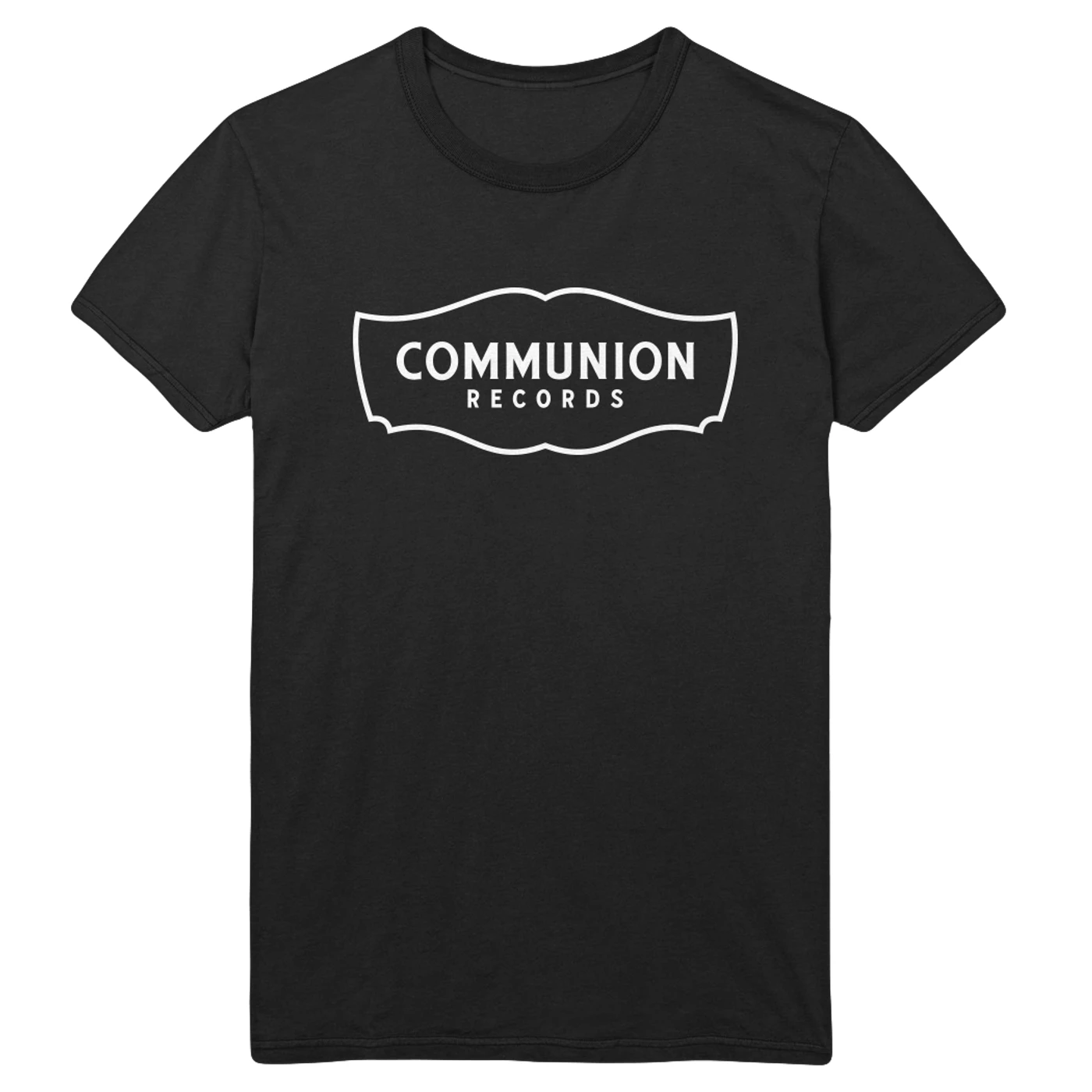 Communion Records Logo Tee White On Black