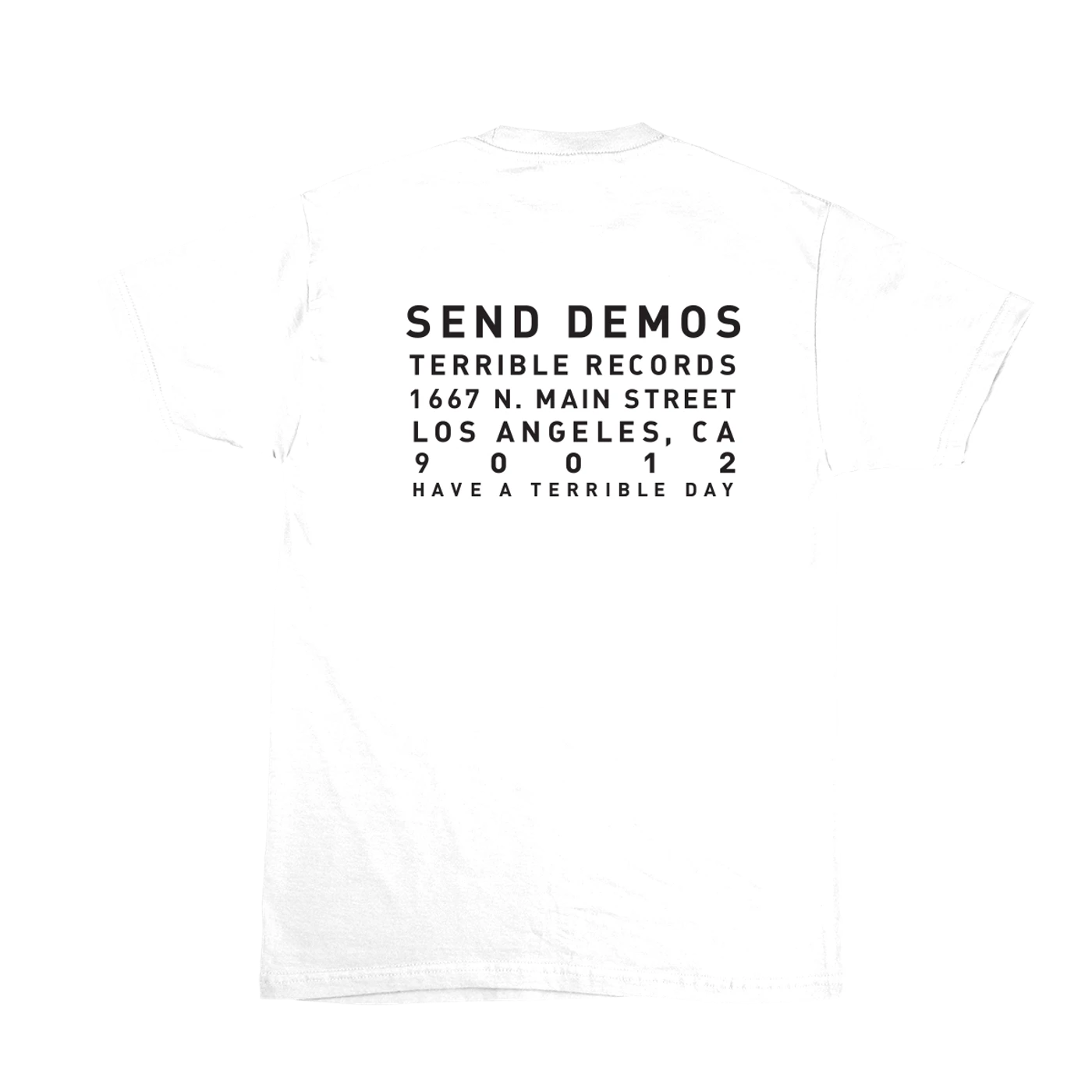 Terrible Records Send Demos T-shirt
