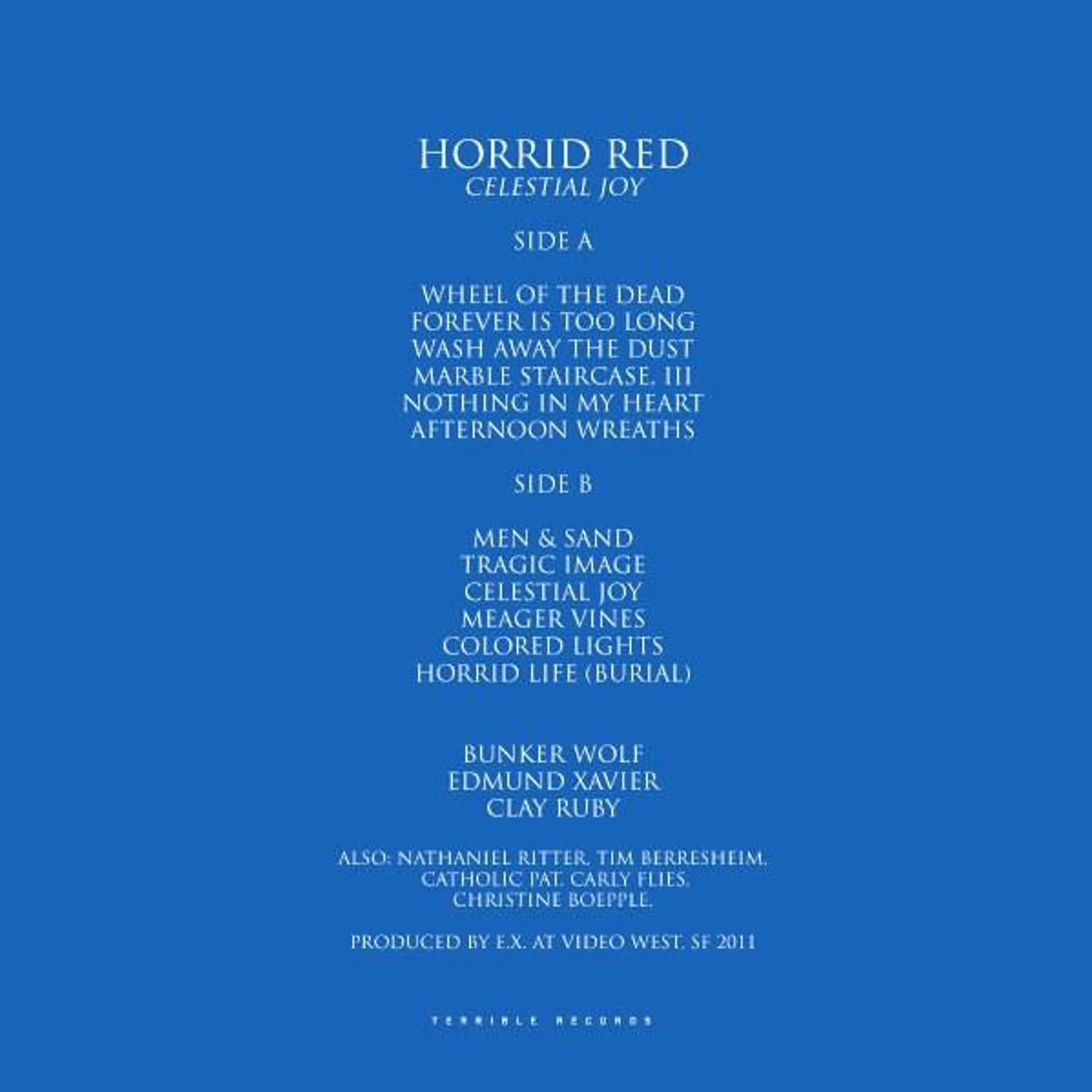 Terrible Records Horrid Red 'Celestial Joy' - LP (Vinyl)