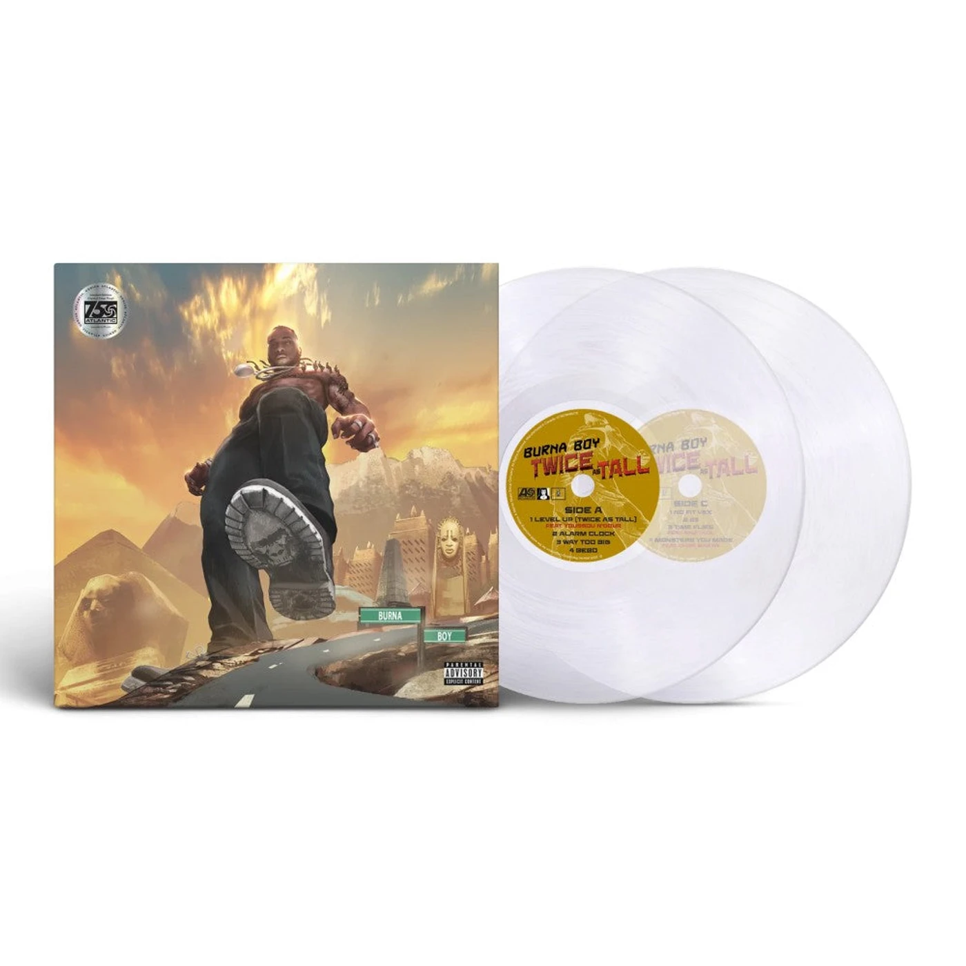 Burna Boy Twice as Tall (Crystal Clear) Vinyl [2LP]