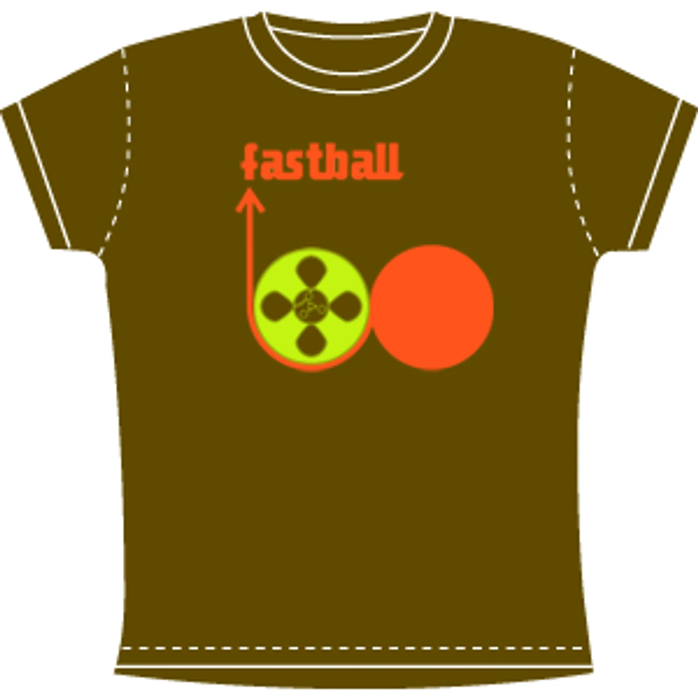Fastball - Tape Reel Ladies Tee (Brown)