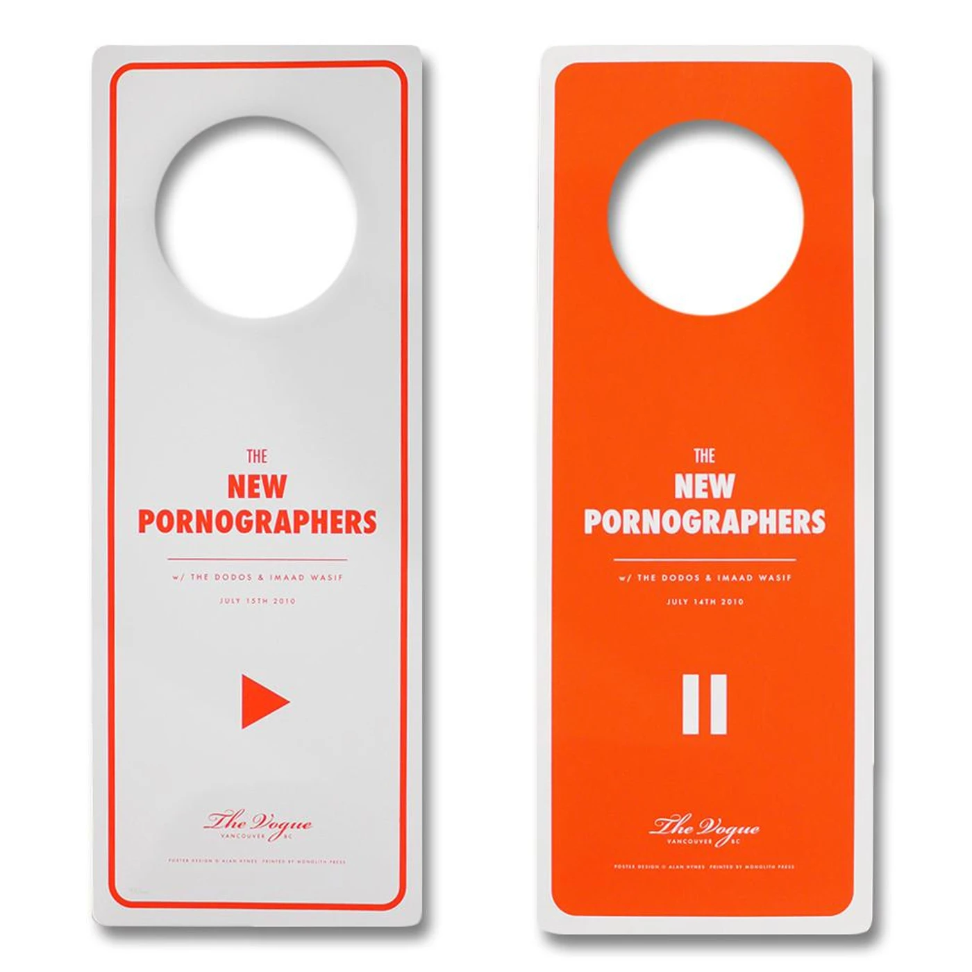 The New Pornographers The Vogue Vancouver, BC 7/15/10 Poster