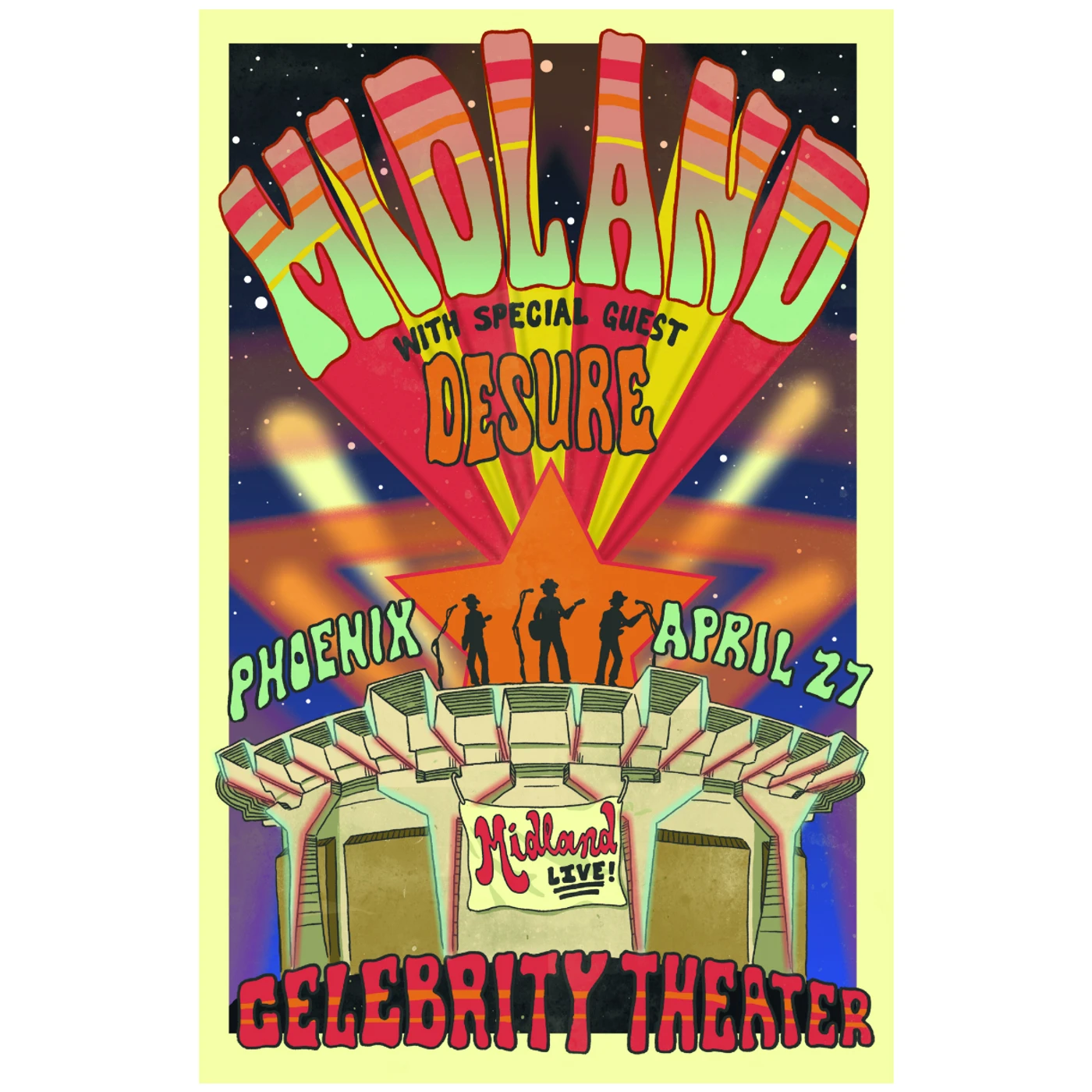 Midland Celebrity Theater Lithograph