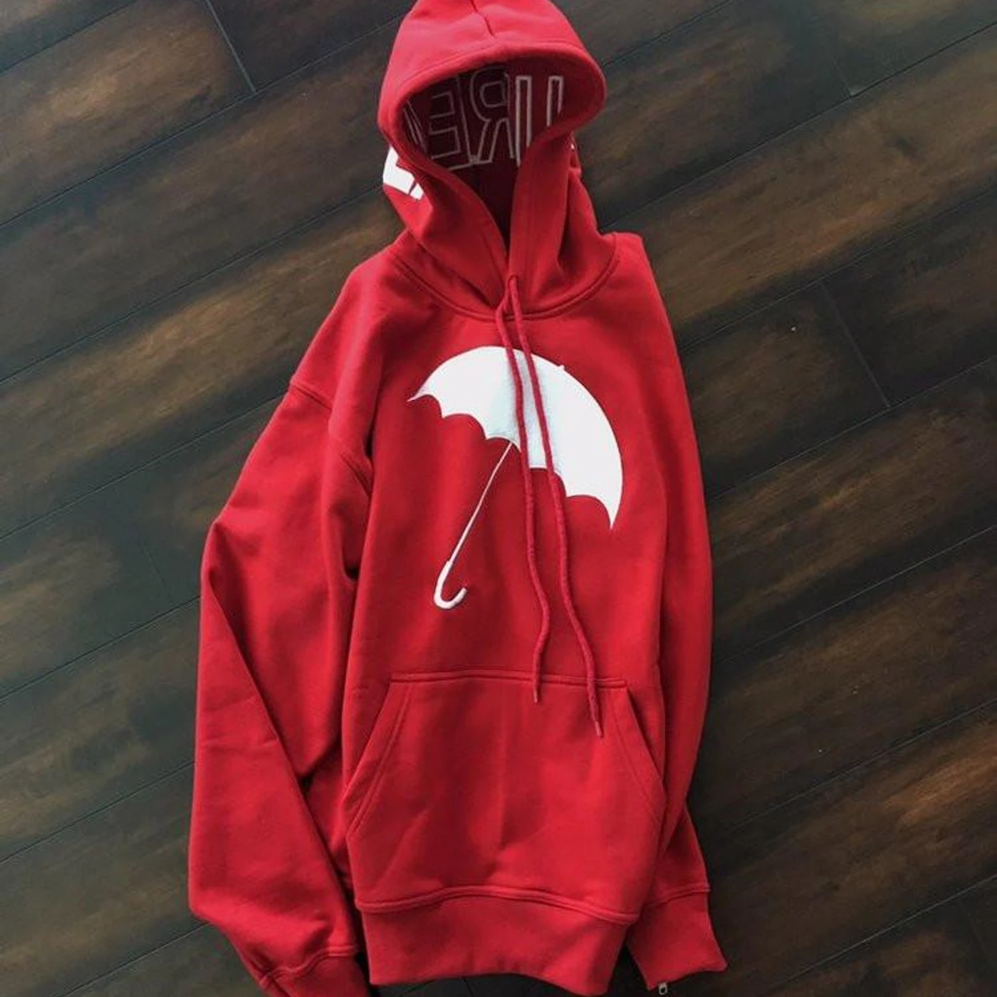 Tory Lanez UMBRELLA CHENILLE EMBROIDERED HOODIE (RED)