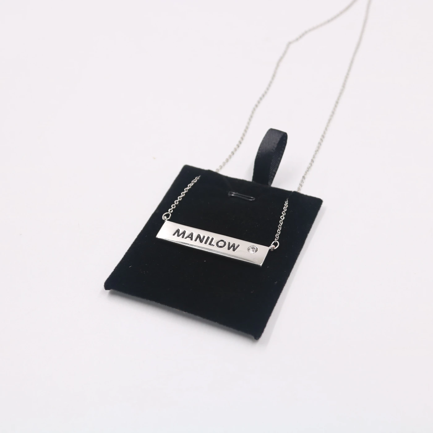 Barry Manilow Swarovski Bar Necklace
