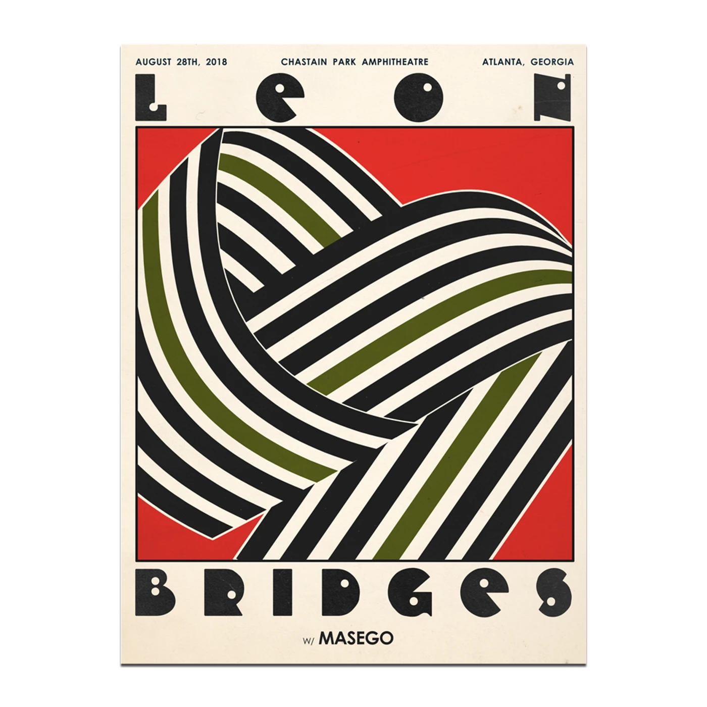 Leon Bridges Atlanta Chastain Park Amphitheatre PosterAugust 28, 2018