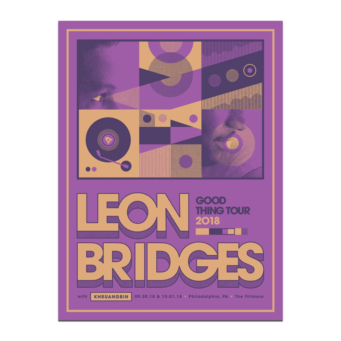 Leon Bridges Philadelphia Fillmore PosterSeptember 30 & October 1, 2018