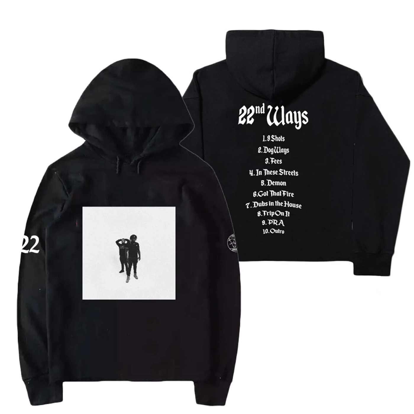 ALLBLACK 22nd Ways - Shadow Black Hoodie