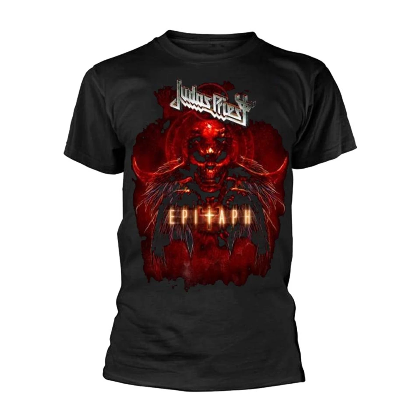 Judas Priest T Shirt - Epitaph Red Horns