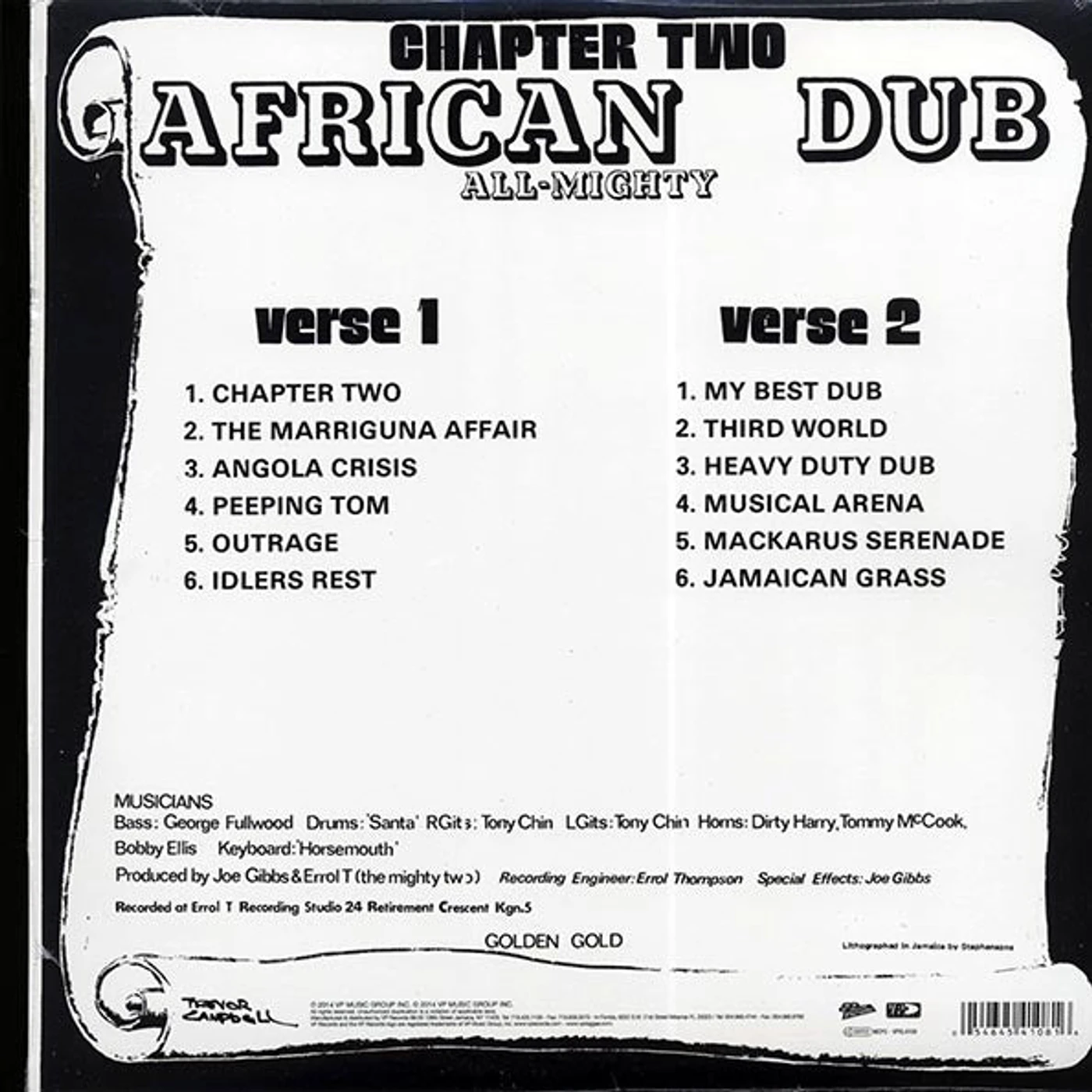 Joe Gibbs & The Professionals  LP -  African Dub All Mighty Chapter 2 (Vinyl)