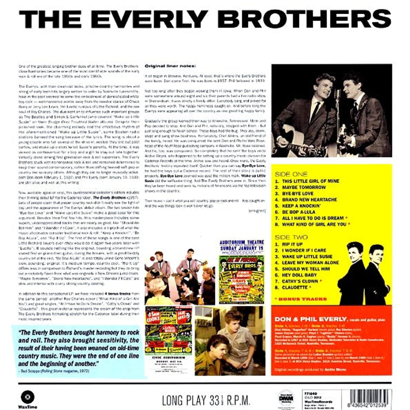 The Everly Brothers  LP -  The Everly Brothers (180g) (Vinyl)