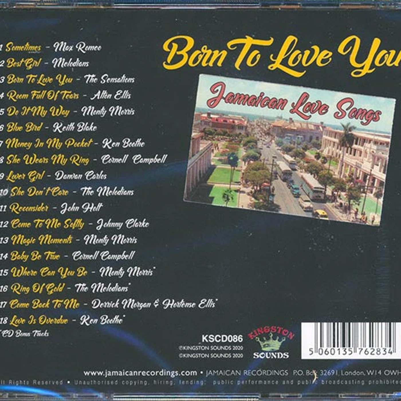 Alton Ellis, Ken Boothe, The Melodians, Etc.  CD -  Born To Love You: Jamaican Love Songs