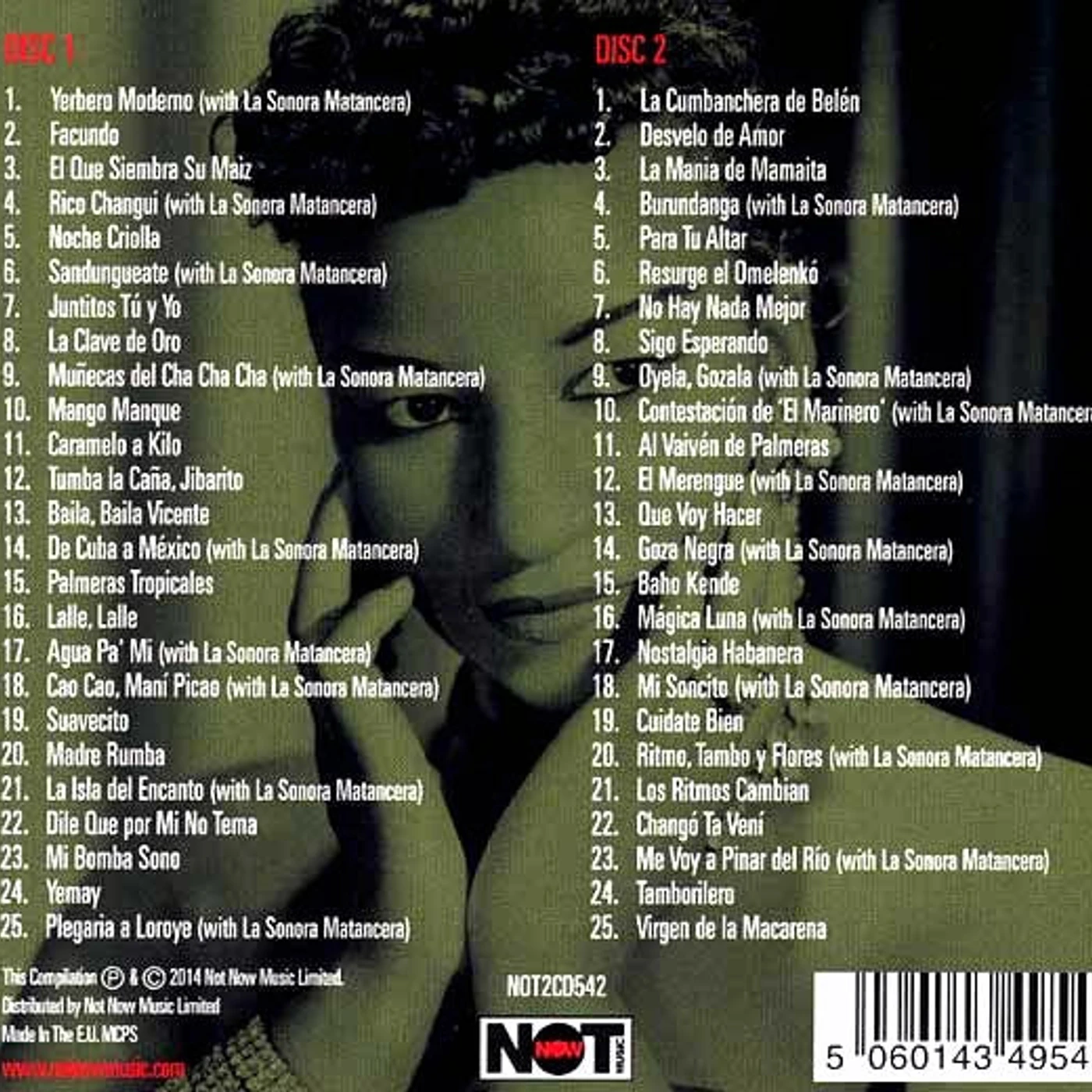Celia Cruz  CD -  The Undisputed Queen Of Salsa (50 tracks) (2xCD)