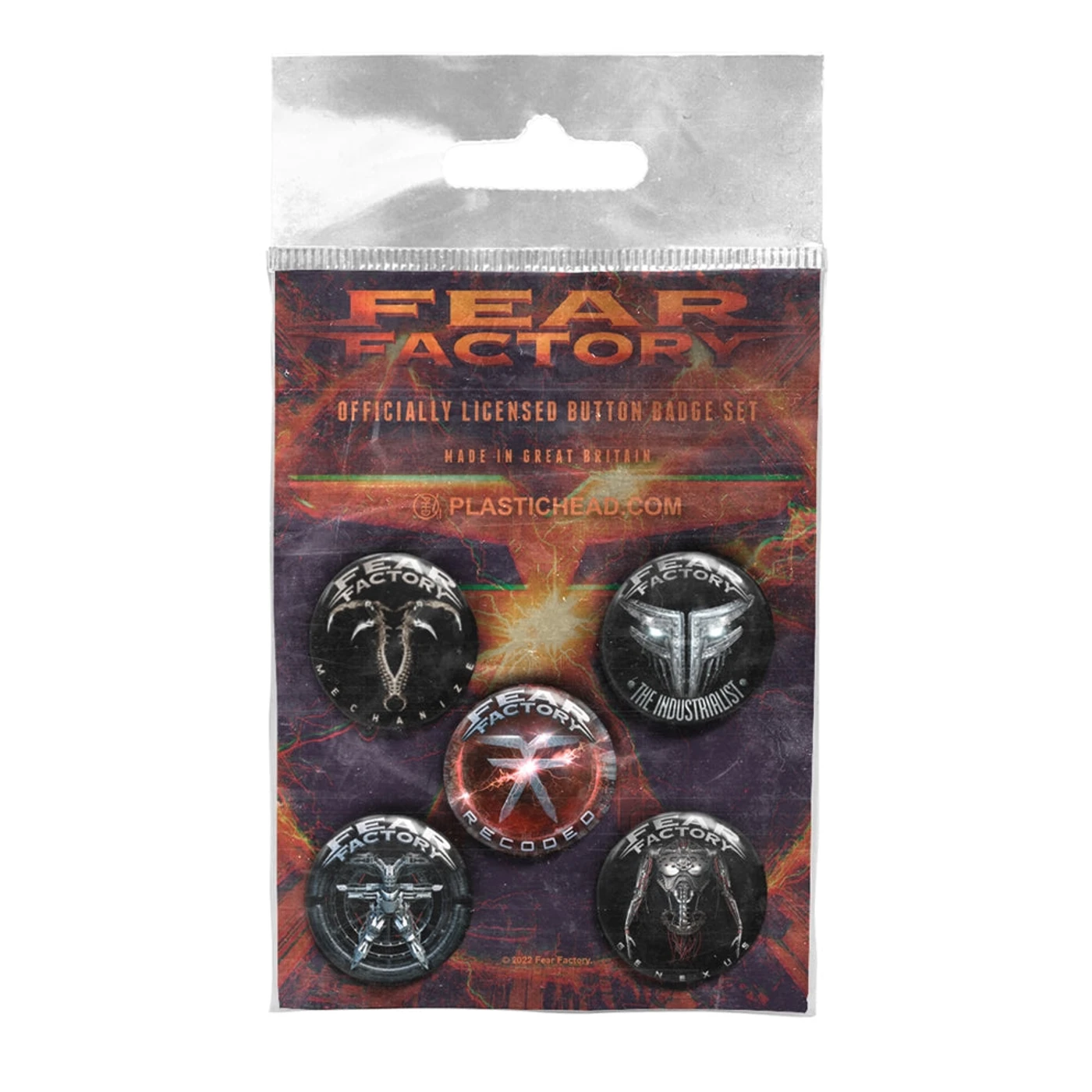 Fear Factory Badge Pack - Albums 2010-2021 Button Badge Set