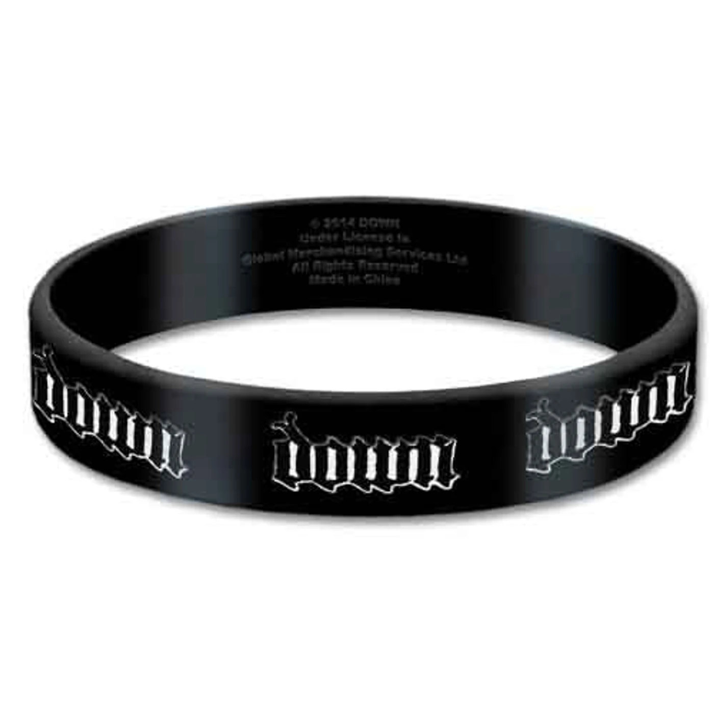 DOWN Wrist Bands - Rubber Gummy - Logo