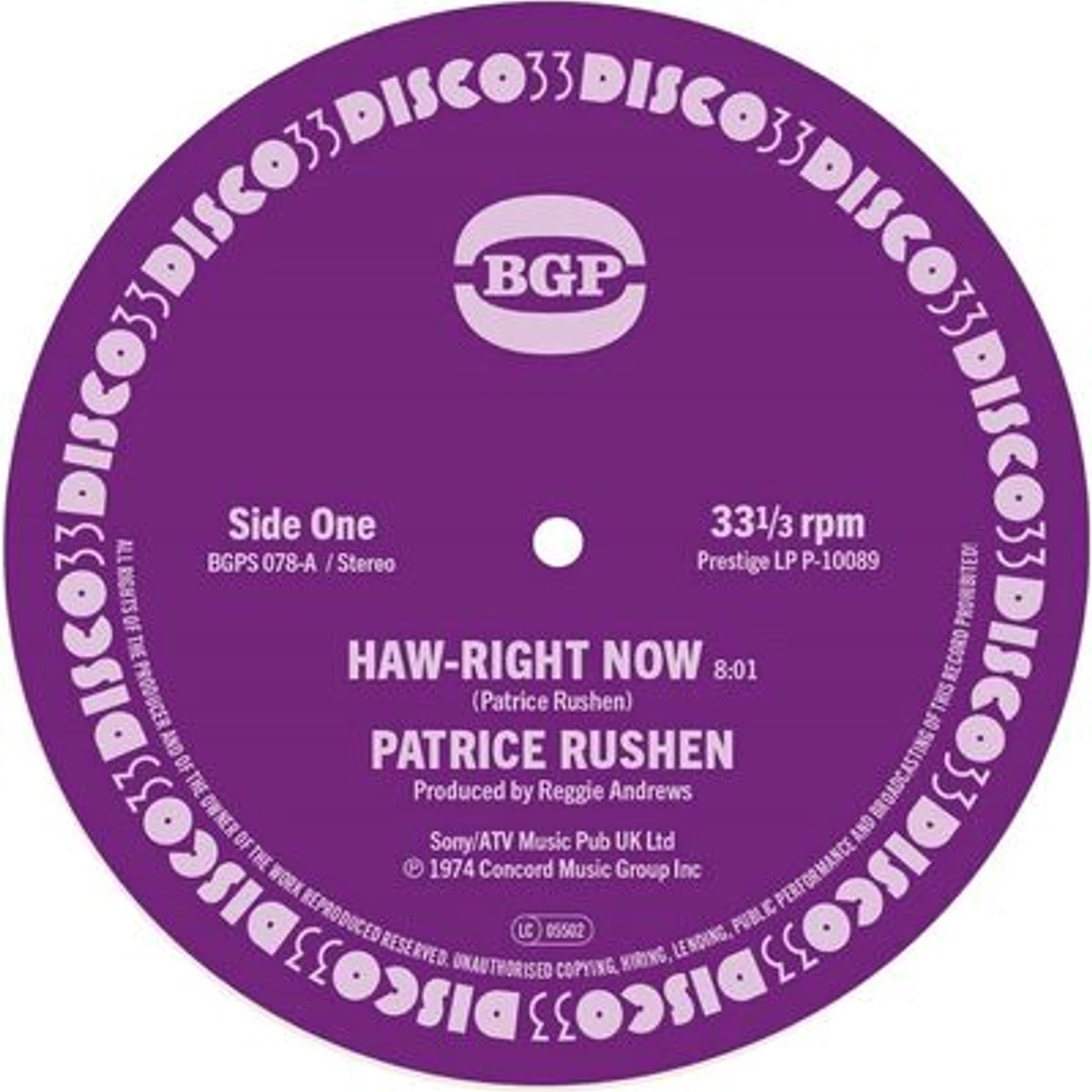 Patrice Rushen LP - Haw-Right Now/Kickin' Back (Vinyl)