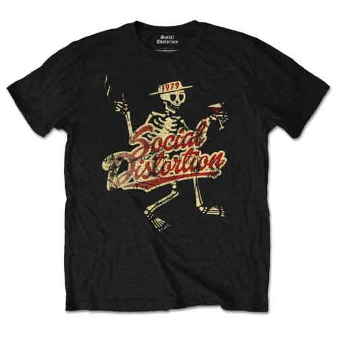 Social Distortion T-Shirt | Skeleton Logo Social Distortion T-Shirt