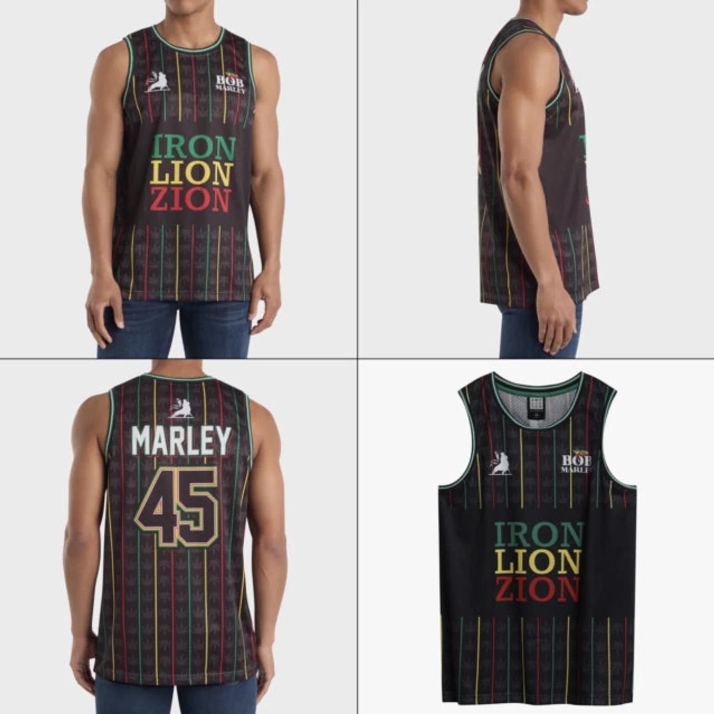 Bob Marley Amplified Basketball Jersey - Iron Lion Zion
