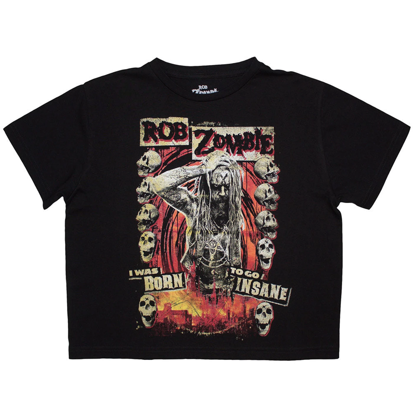 Rob Zombie Women's Crop Top - Born To Go Insane