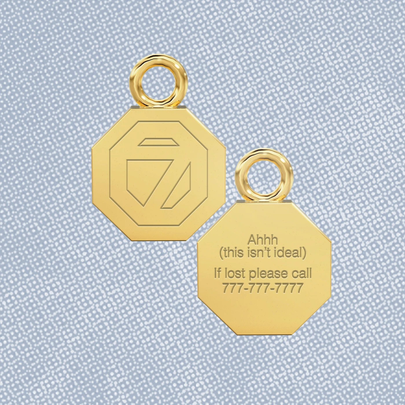 Good Morning GM7 Dog Tag Keychain