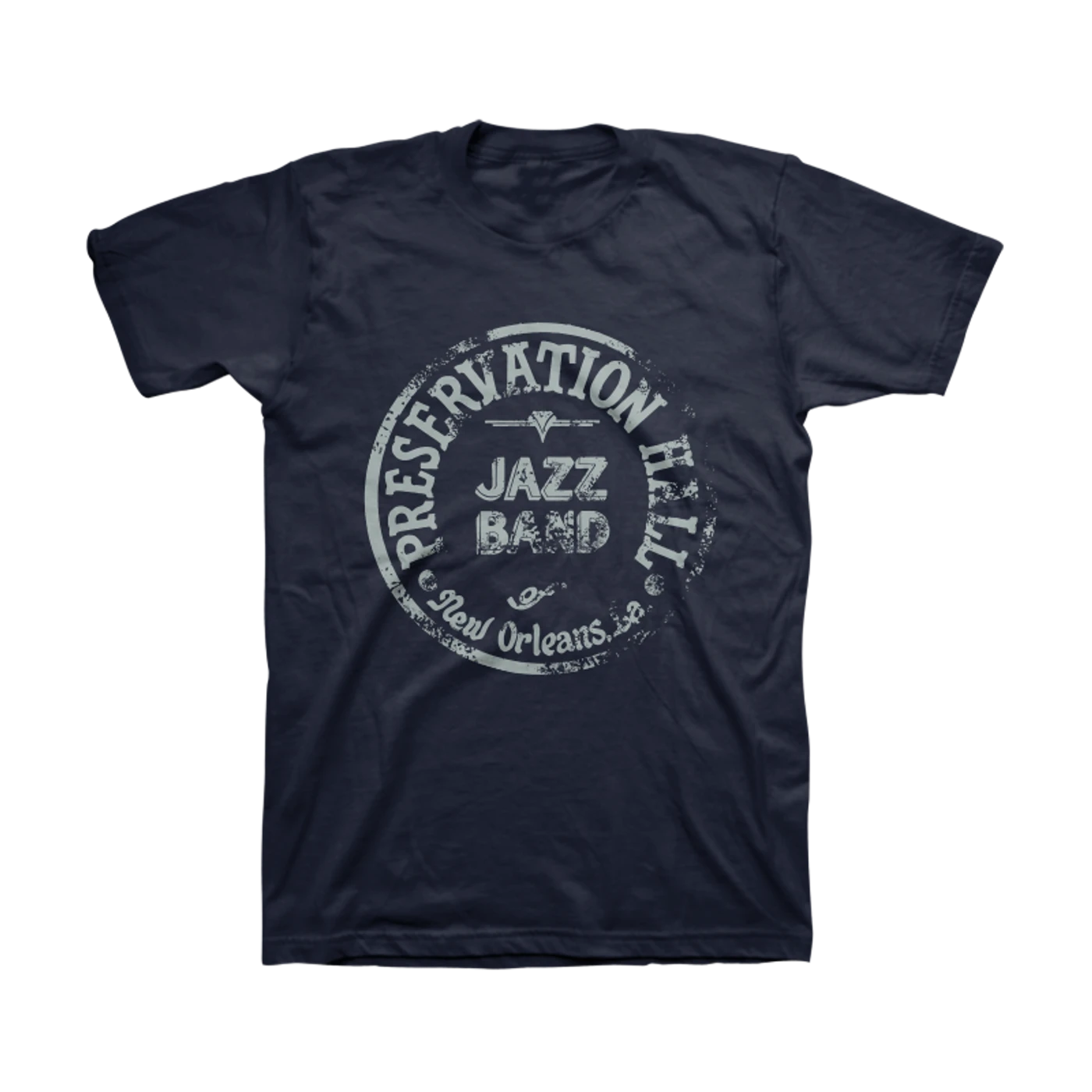 Preservation Hall Jazz Band Mens PHJB Drum Logo Tee (Midnight Navy)