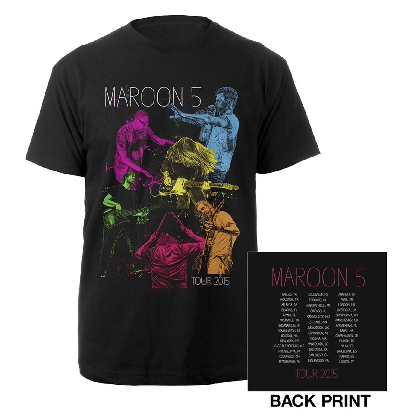 Maroon 5 Maroon V Tour Neon Tee
