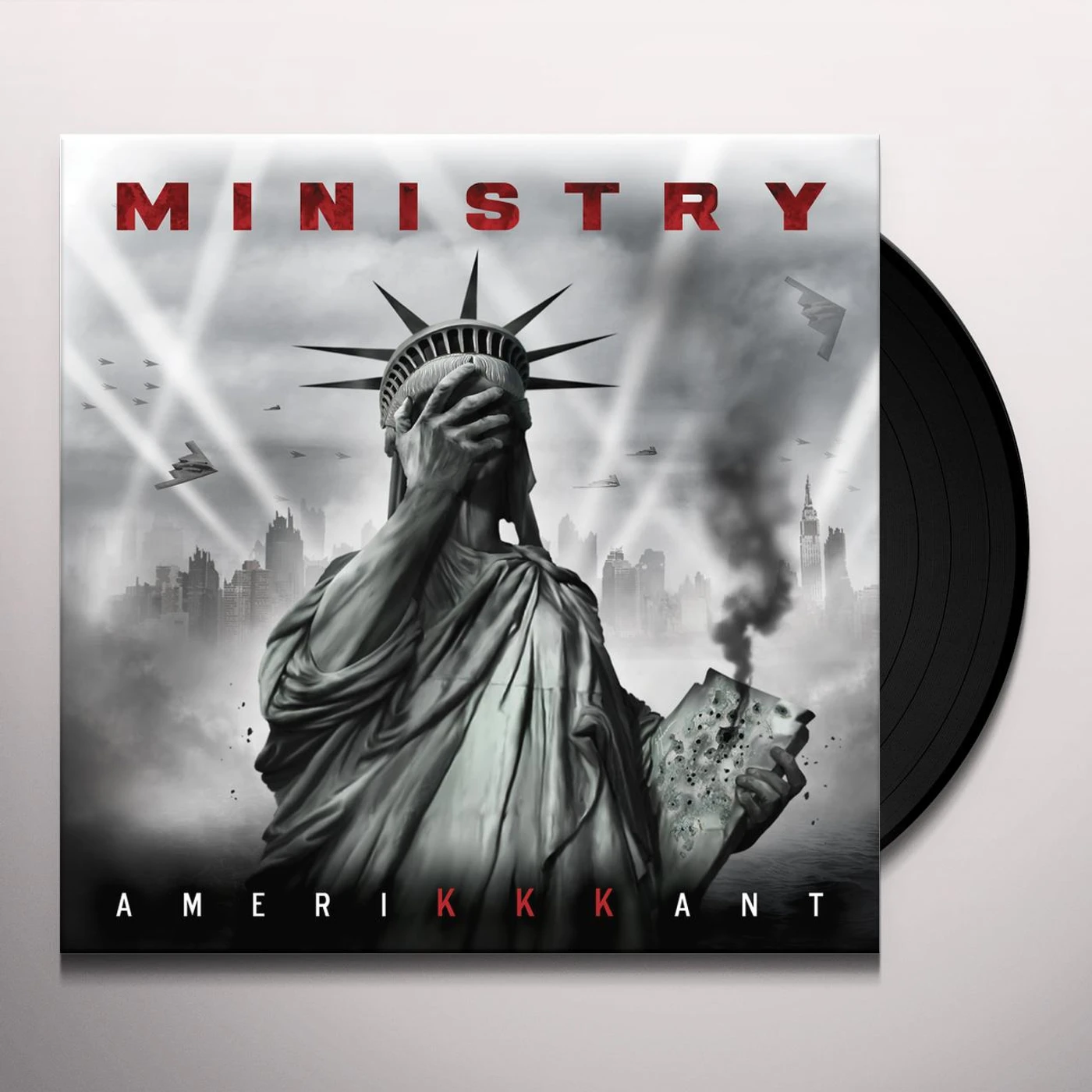 Ministry AMERIKKKANT (RED & BLACK SWIRL VINYL) Vinyl Record