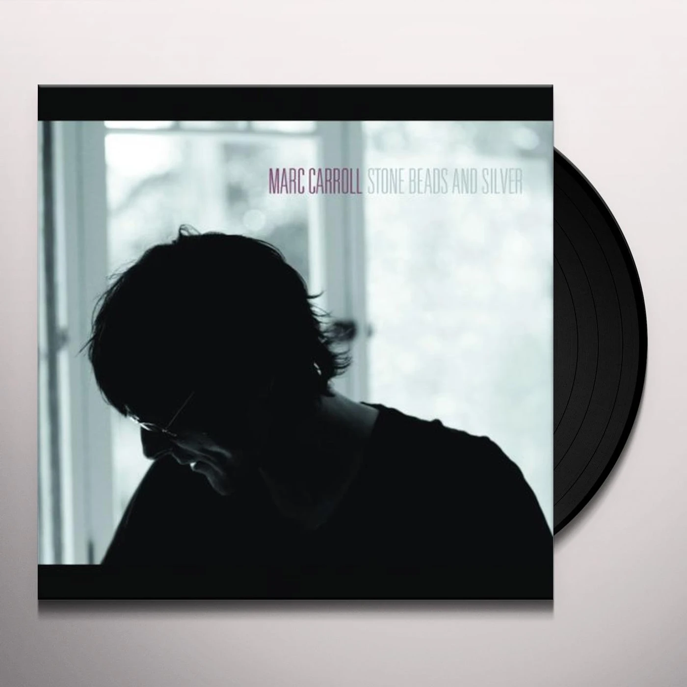 Marc Carroll Stone Beads and Silver Vinyl Record