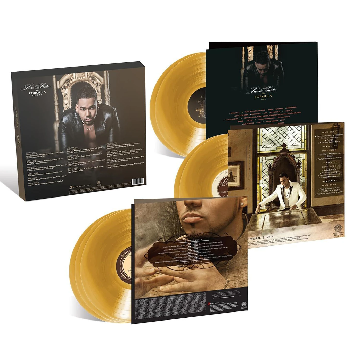 Romeo Santos Formula Vol. 1.2.3 (Gold/Boxed Set) Vinyl Record