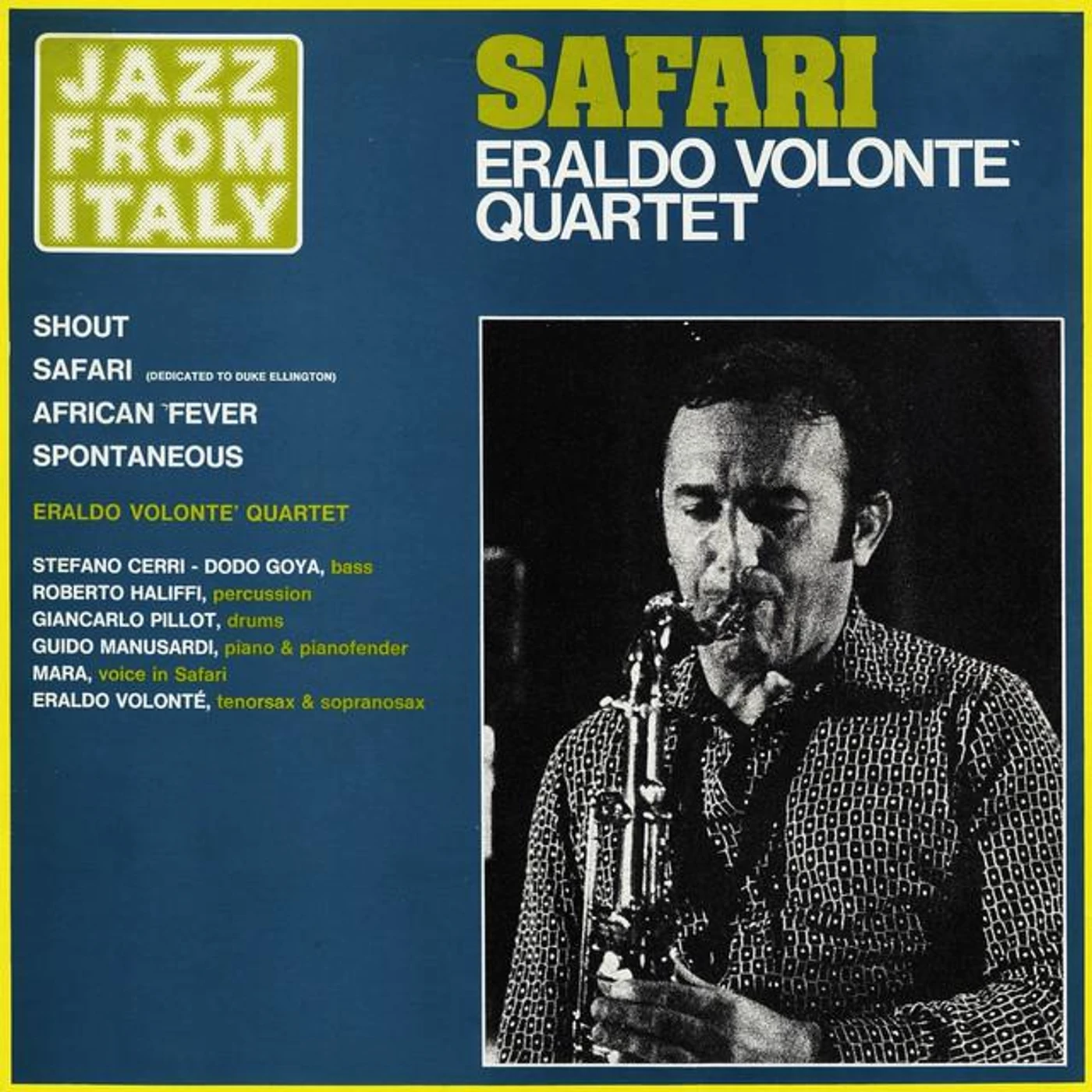 ERALDO VOLONTE' QUARTET Brand Page