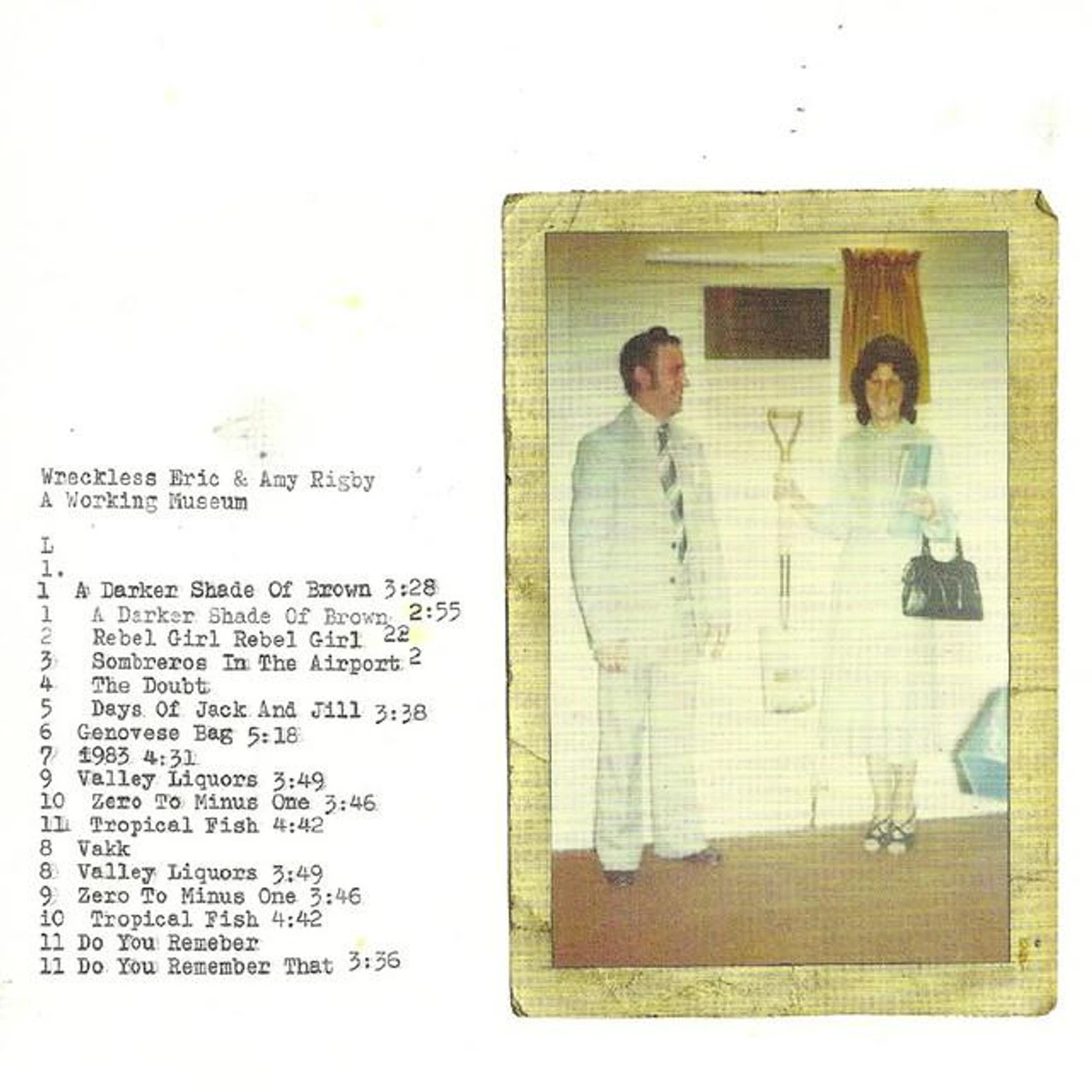 Wreckless Eric & Amy Rigby Brand Page