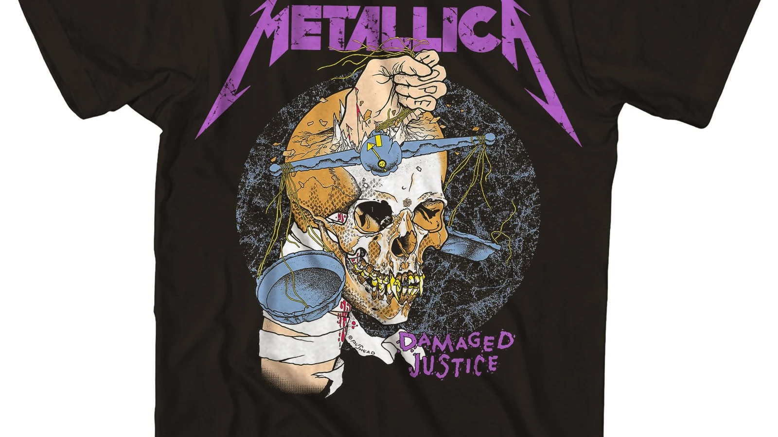 Metallica T-Shirt | Damaged Justice '88 Tour T-Shirt (Reissue)