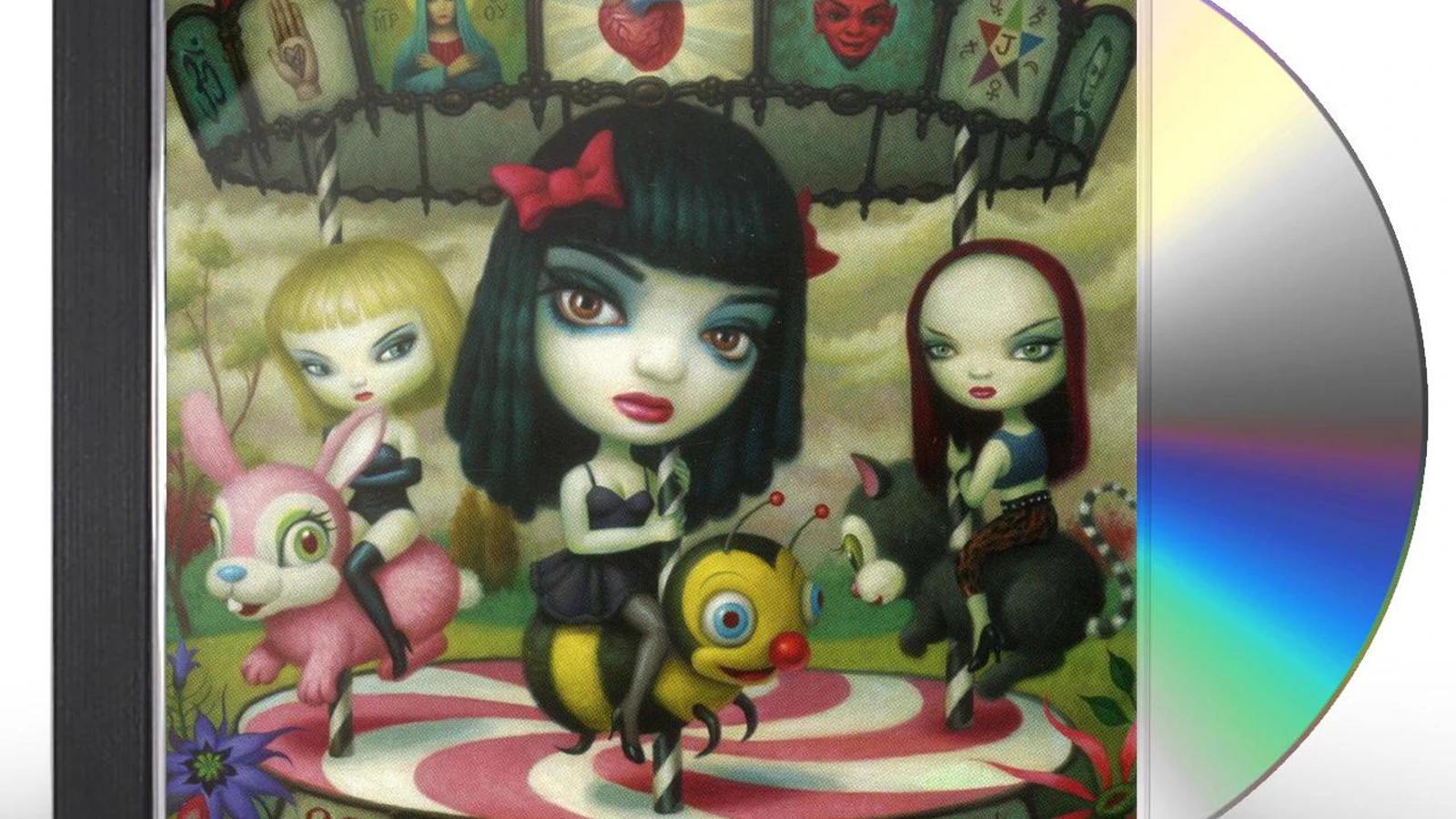 Jack Off Jill CLEAR HEARTS GREY FLOWERS CD