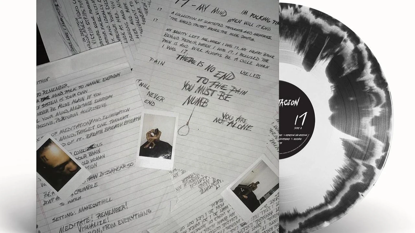 XXXTENTACION 17 (Limited Edition Black & White Colored) Vinyl Record