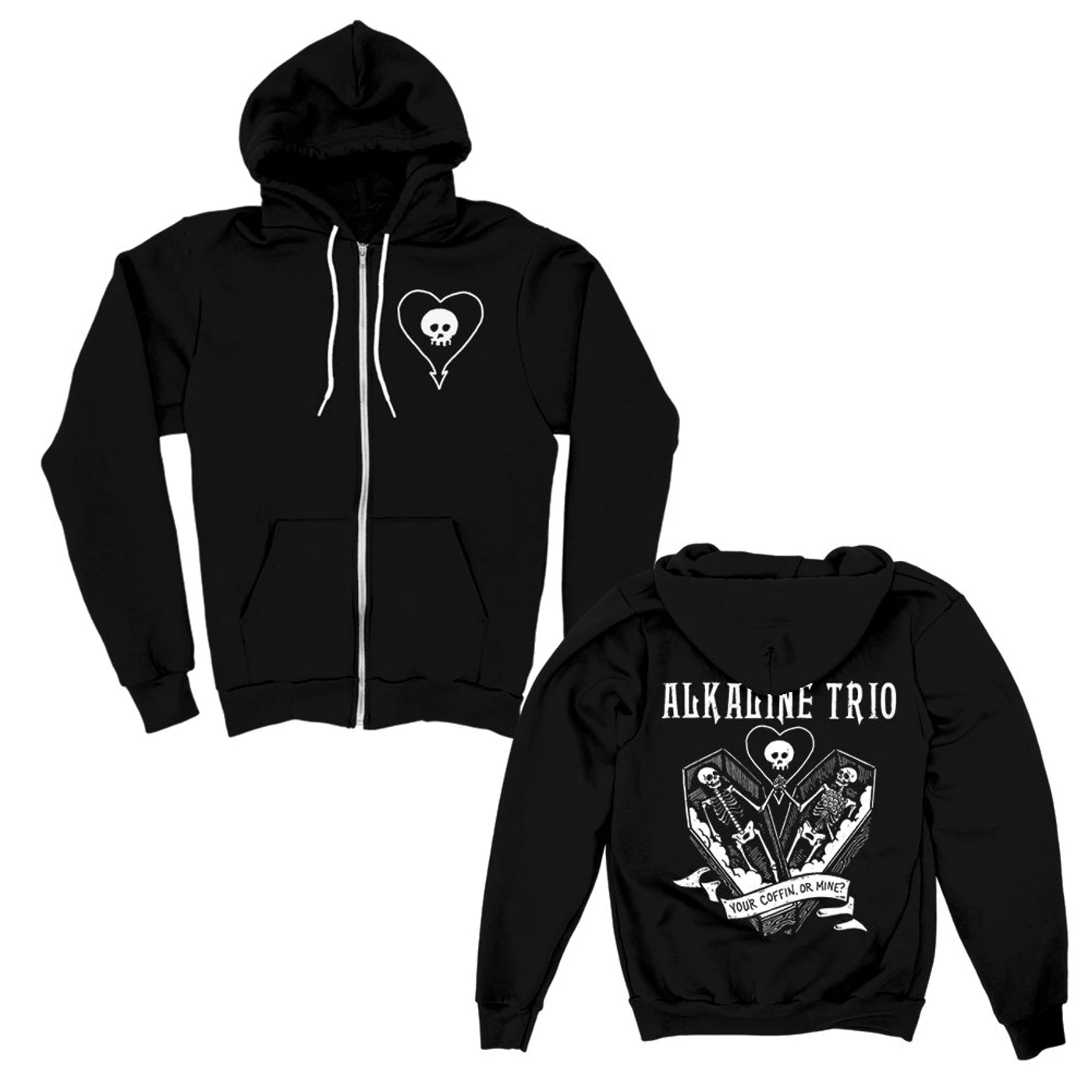 Alkaline Trio Your Coffin Zip-Up Hoodie (Black)