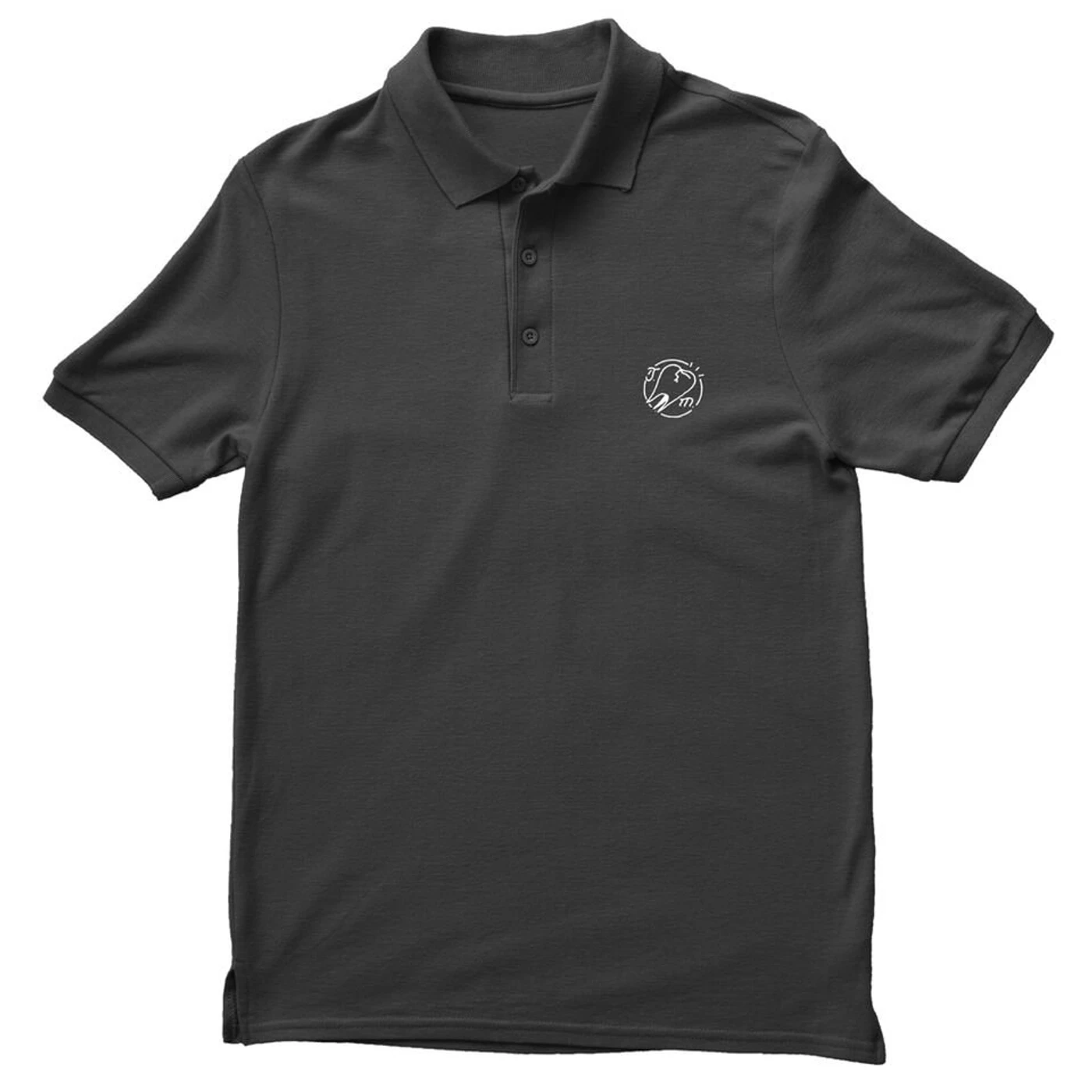 Joyce Manor Tooth Embroidered Polo (Black)