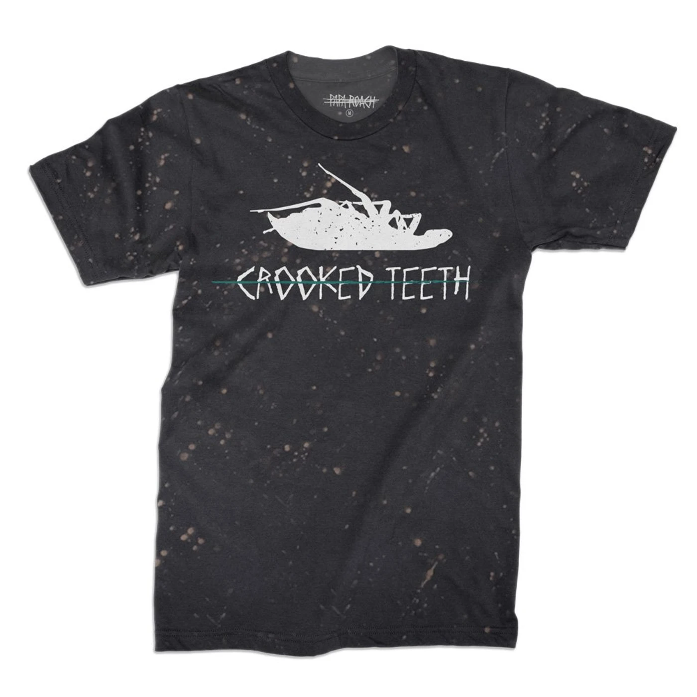 Papa Roach Crooked Teeth Bleached Tee (Black)
