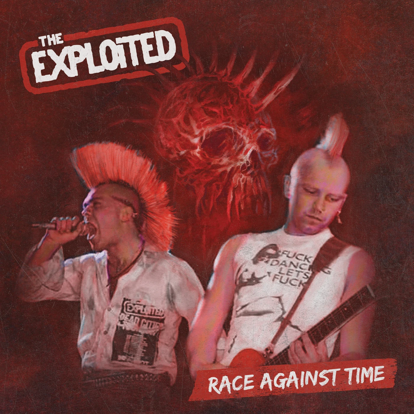 The Exploited Race Against Time   Blue Vinyl Record