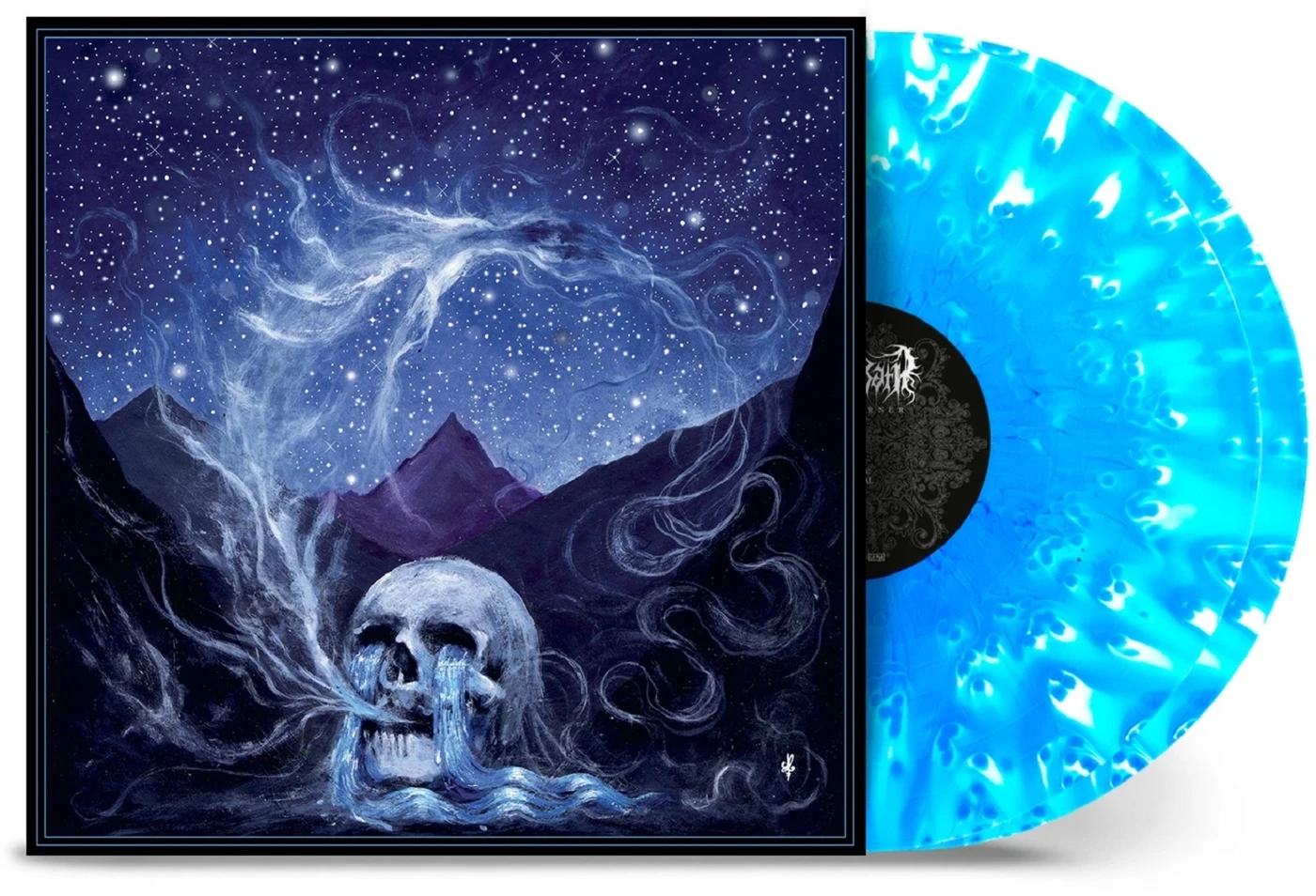 Ghost Bath Starmourner   Blue W/ White Cloud Vinyl Record
