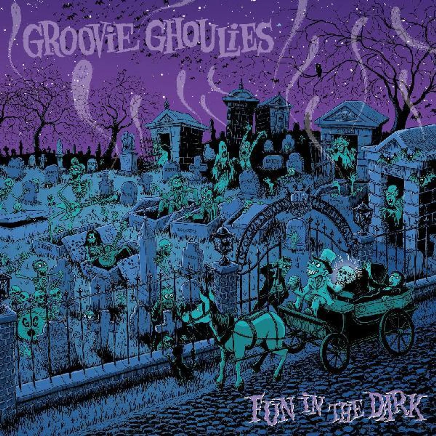 Groovie Ghoulies Fun In The Dark (Transparent Blue With B Vinyl Record