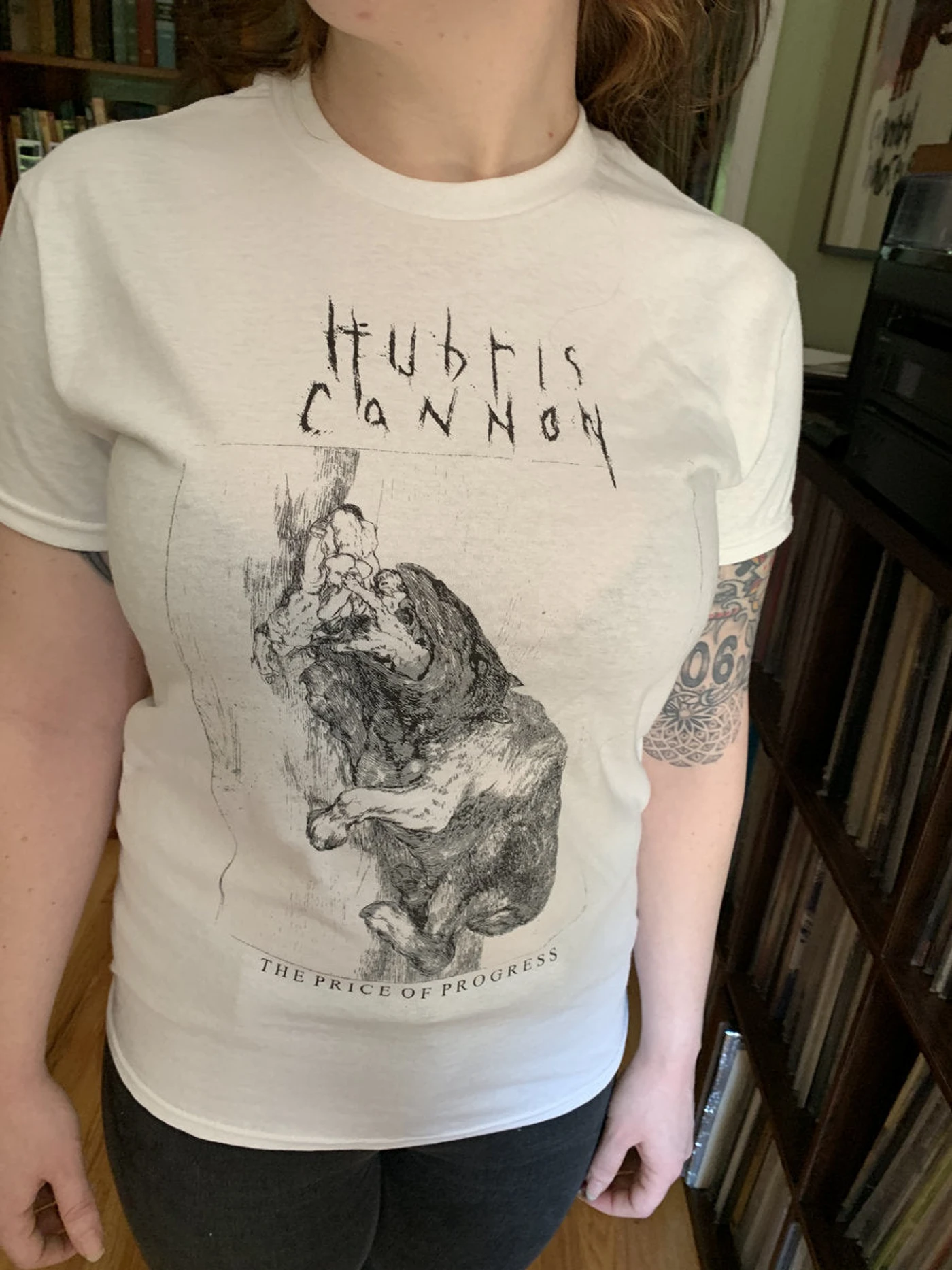 Hubris Cannon "Price Of Progress white XL t-shirt