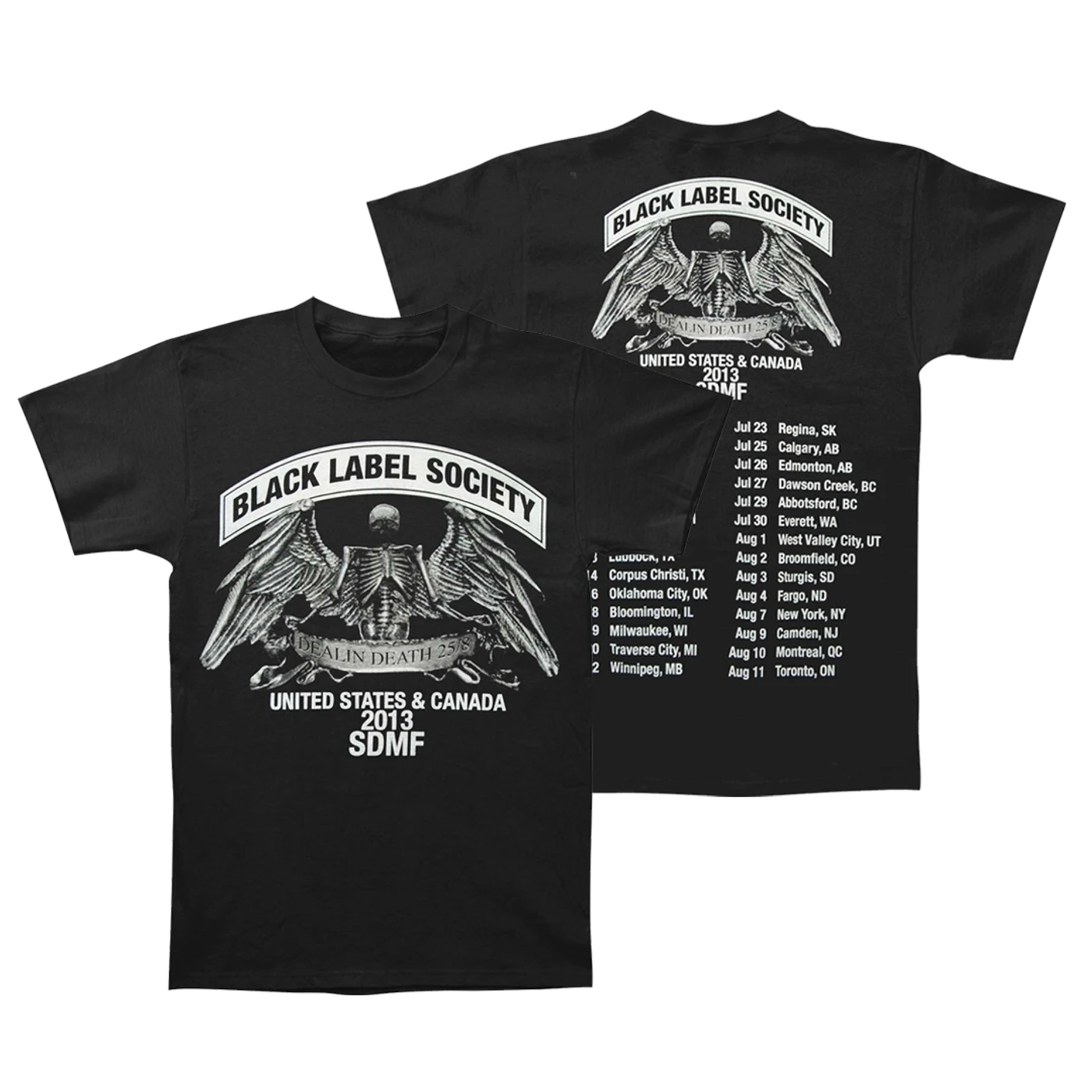 Black Label Society Metal Skully Wings T