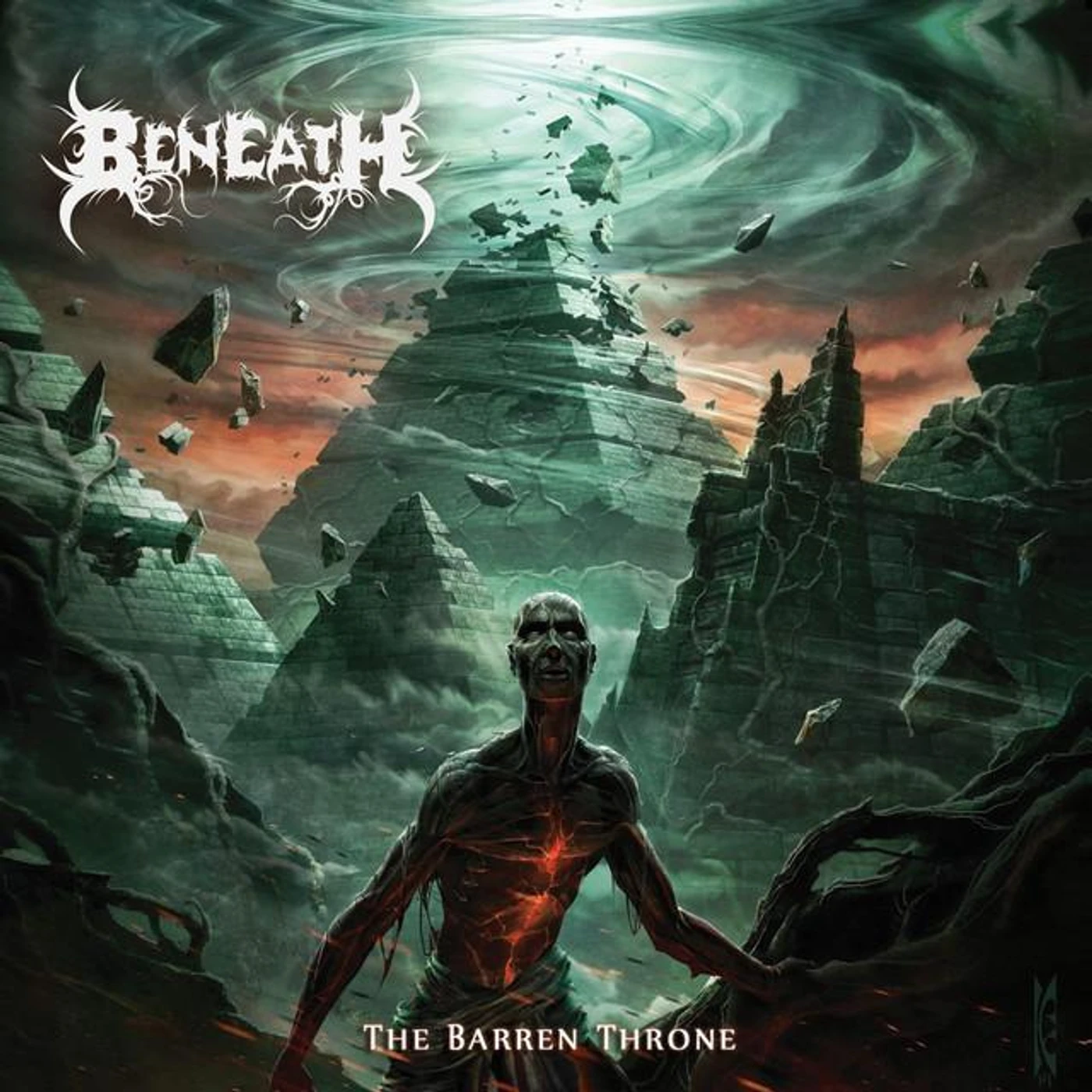 Beneath